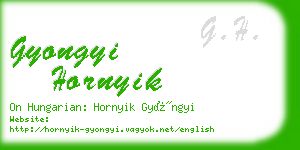 gyongyi hornyik business card